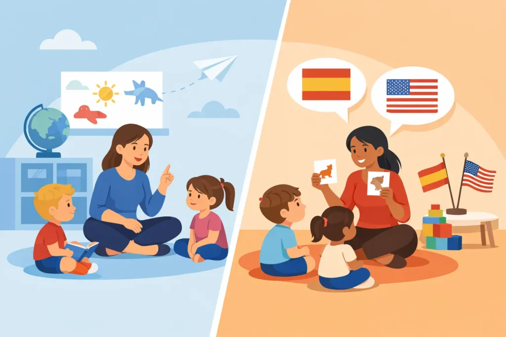 English Immersion Versus Bilingual Preschool
