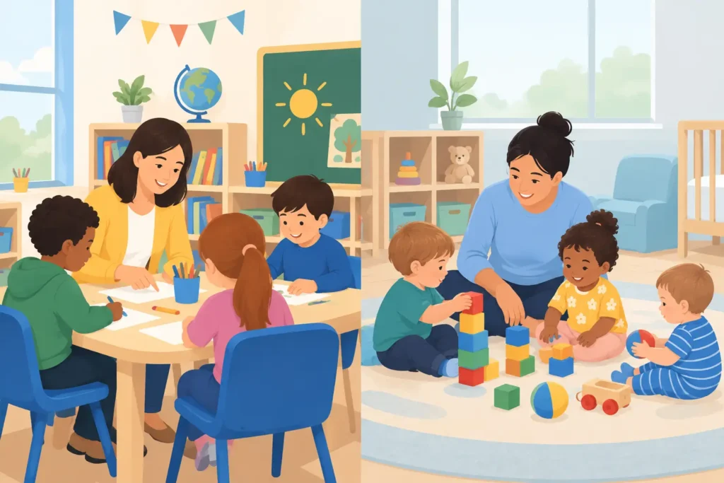 Kindergarten Versus Daycare Differences Explained